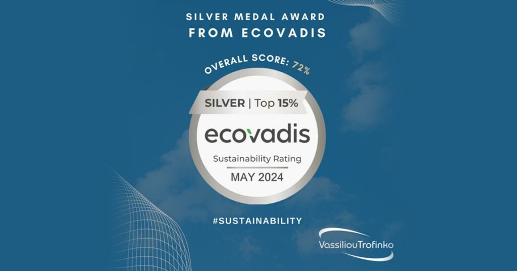Ecovadis Silver Medal VASSILIOU TROFINKO SA 2024 Vassiliou Trofinko SA